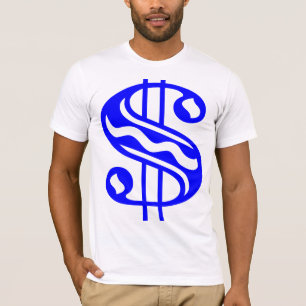 Camiseta Sinal de Dólar - Azul