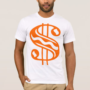 Camiseta Sinal de dólar - laranja