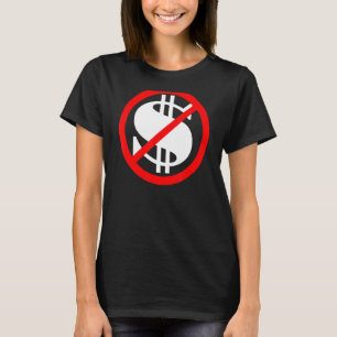 Camiseta Sinal de Dólar sem Dinheiro