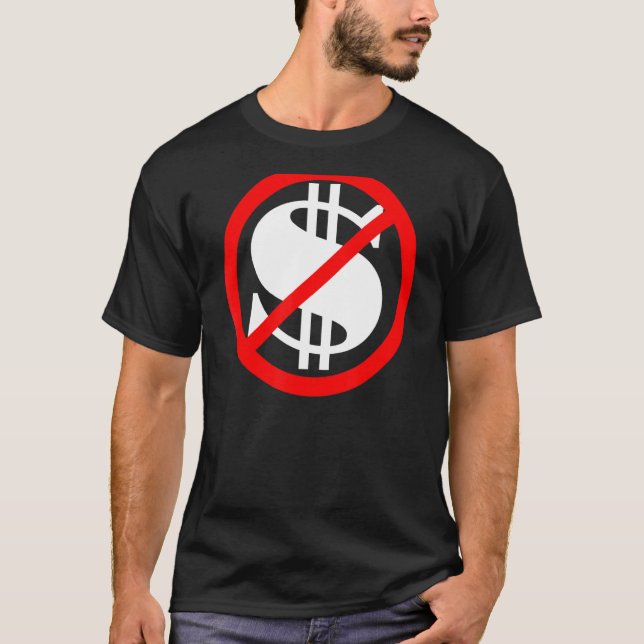 Camiseta Sinal de Dólar sem Dinheiro (Frente)