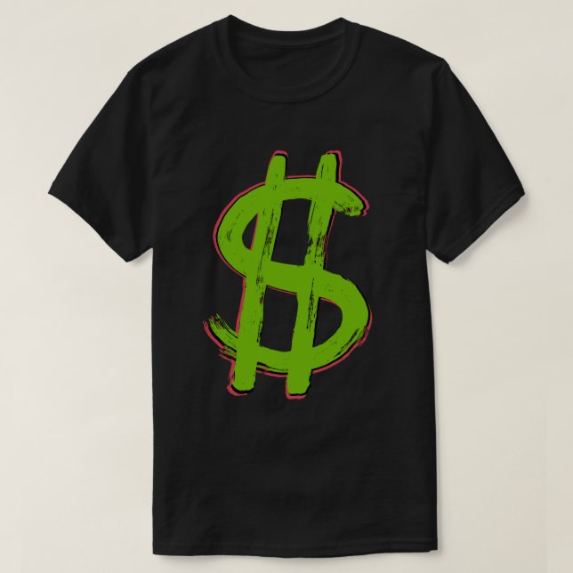 Camiseta Sinal de Dólar Verde (Frente do Design)