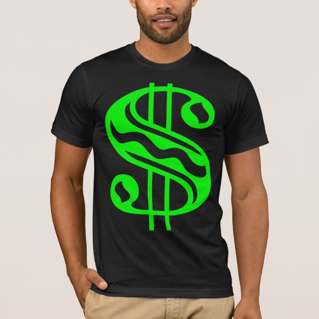 Camiseta Sinal de Dólar - Verde (Frente)