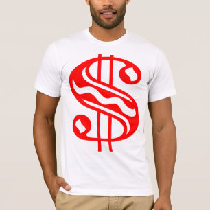 Camiseta Sinal de Dólar - Vermelho
