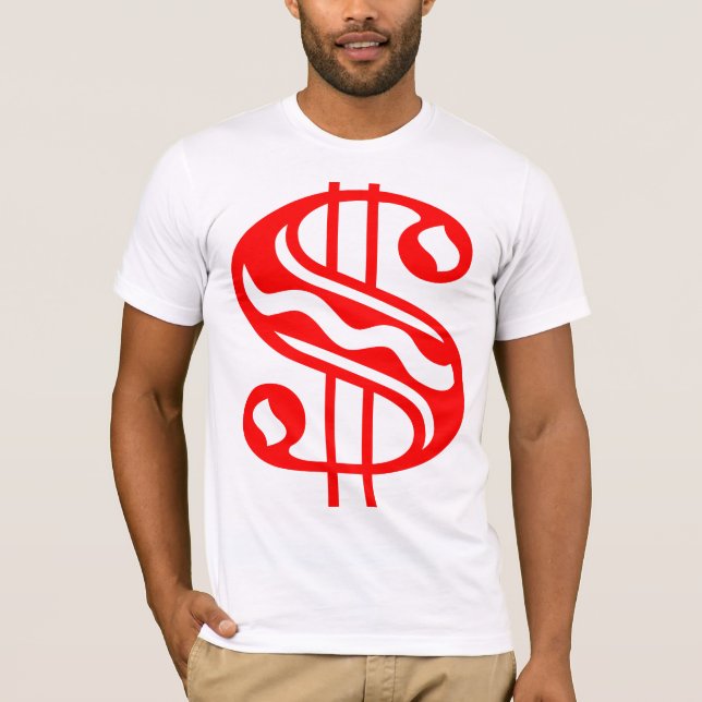 Camiseta Sinal de Dólar - Vermelho (Frente)
