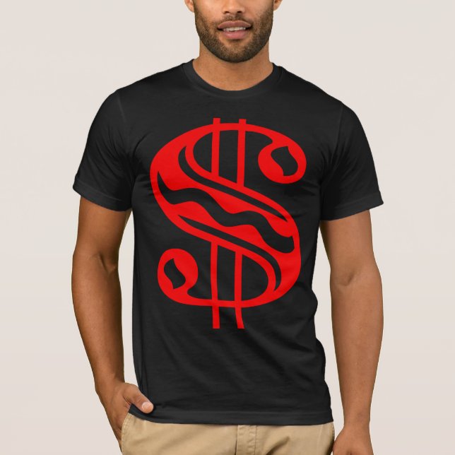 Camiseta Sinal de Dólar - Vermelho (Frente)