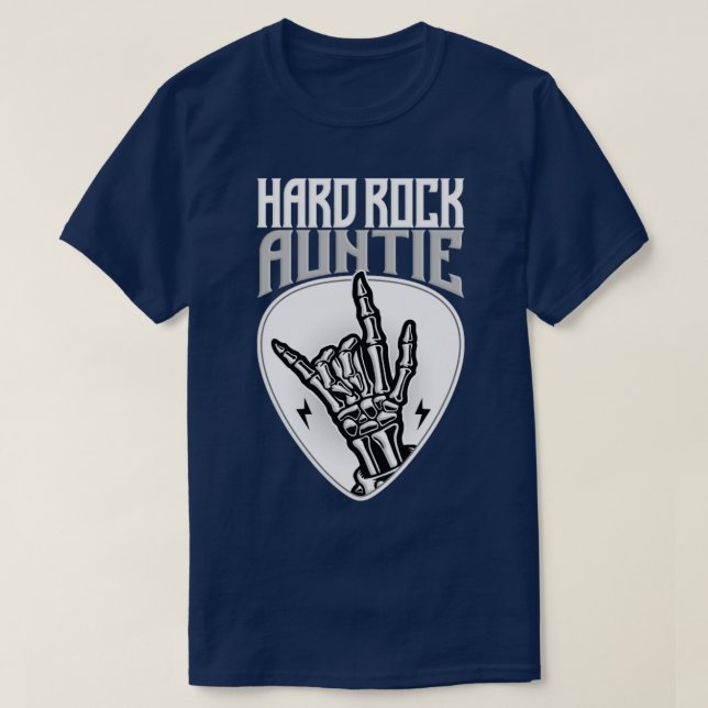 Camiseta Sinal de duro Rock Auntie Rock On-Hand (Frente do Design)