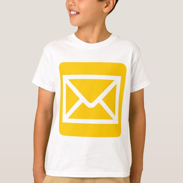 Camiseta Sinal de envelope - âmbar (Frente)