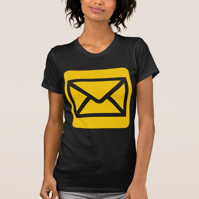 Camiseta Sinal de envelope - âmbar (Frente)