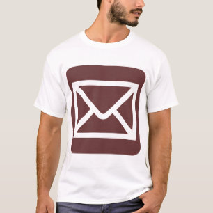 Camiseta Sinal de Envelope - Marrom Escuro