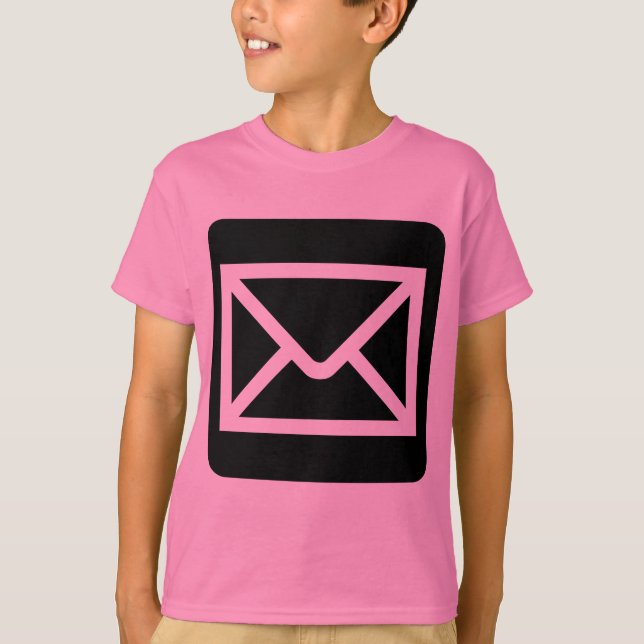 Camiseta Sinal de envelope - preto (Frente)