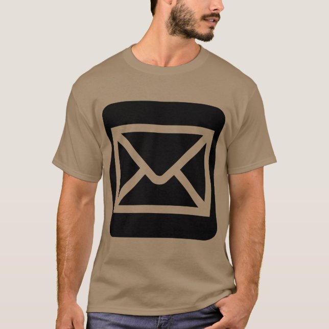 Camiseta Sinal de envelope - preto (Frente)