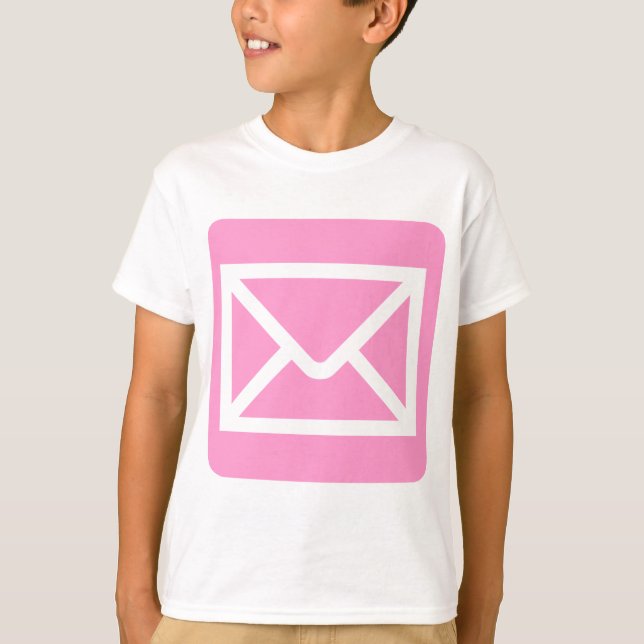 Camiseta Sinal de envelope - rosa (Frente)