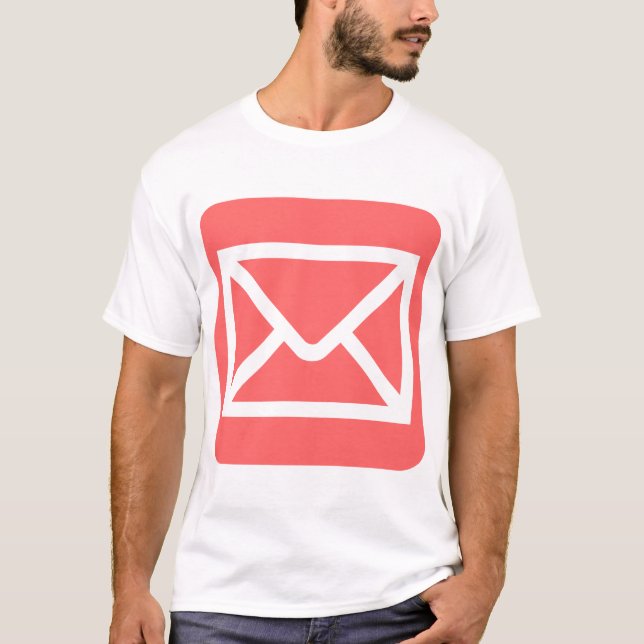 Camiseta Sinal de envelope - rosa tropical (Frente)