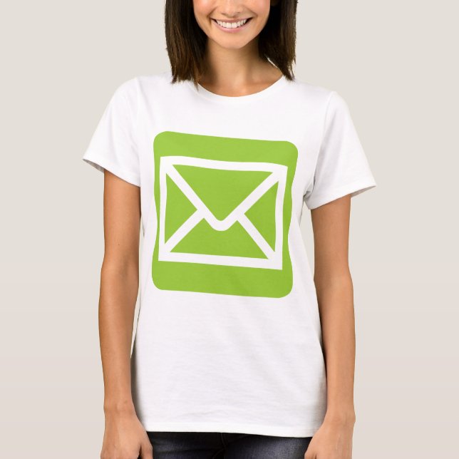 Camiseta Sinal de envelope - Verde marciano (Frente)