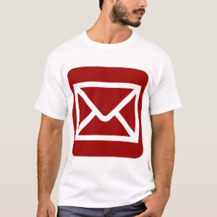 Camiseta Sinal de Envelope - Vermelho Rubi