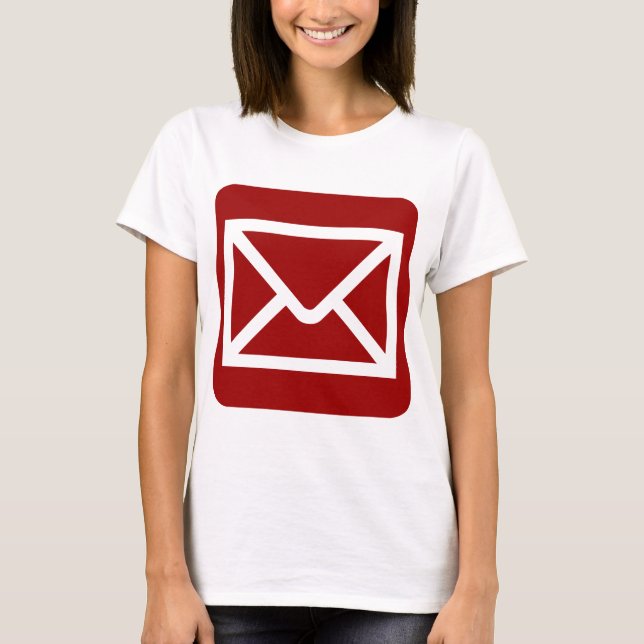 Camiseta Sinal de envelope - Vermelho Ruby (Frente)