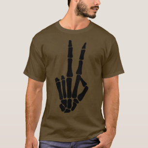 Camiseta Sinal de esqueleto de paz