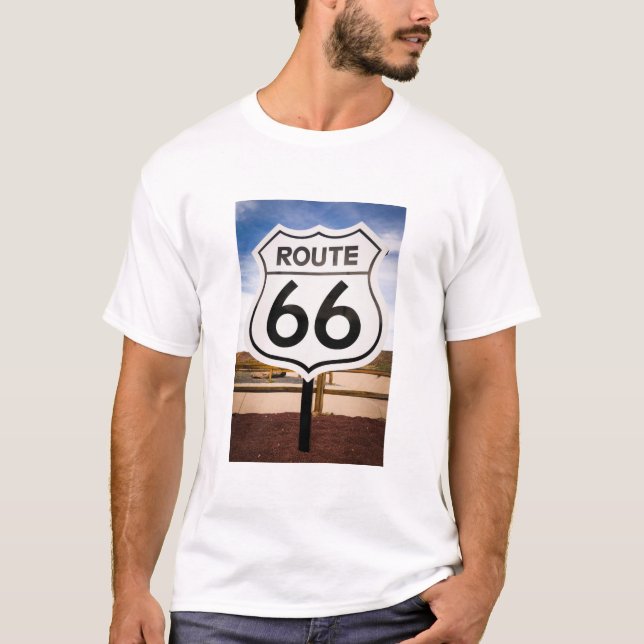 Camiseta Sinal de estrada da rota 66, arizona (Frente)