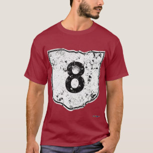 Camiseta Sinal de estrada da rota 8 - afligido