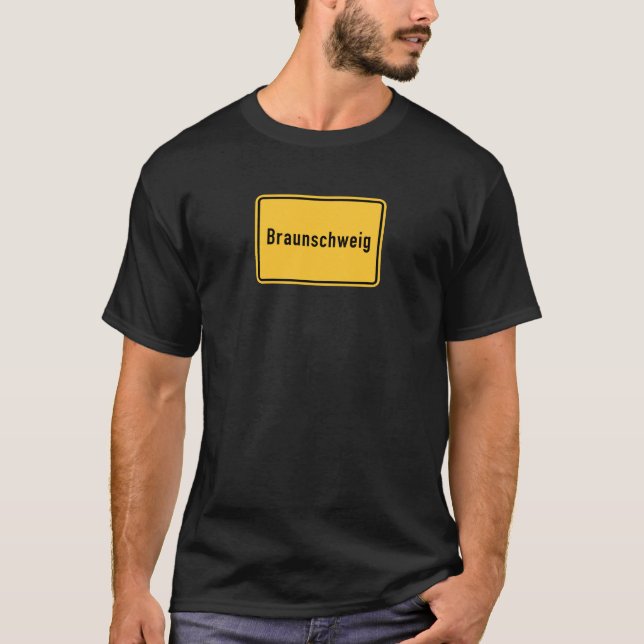 Camiseta Sinal de estrada de Bransvique, Alemanha (Frente)