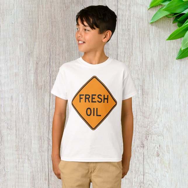 Camiseta Sinal de Estrada de Petróleo Fresco (Criador carregado)