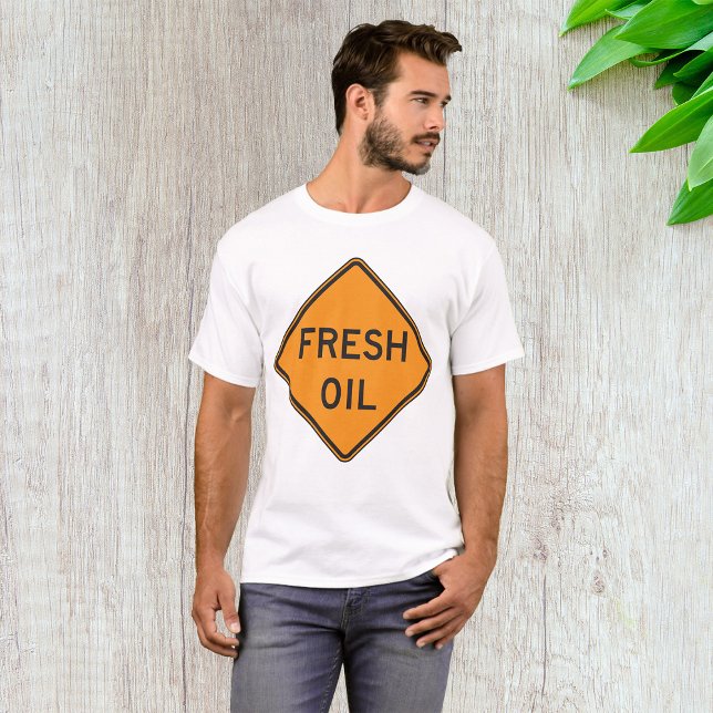 Camiseta Sinal de Estrada de Petróleo Fresco (Criador carregado)