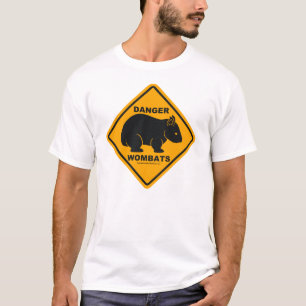 Camiseta Sinal de estrada do perigo de Wombat