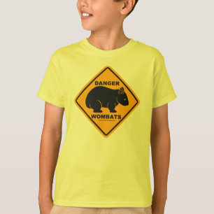 Camiseta Sinal de estrada do perigo de Wombat