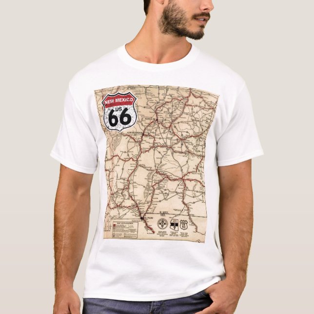 Camiseta Sinal de estrada histórico da estrada (Frente)