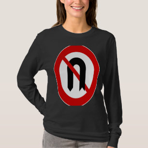 Camiseta Sinal de Estrada Não Permitido na Vira U