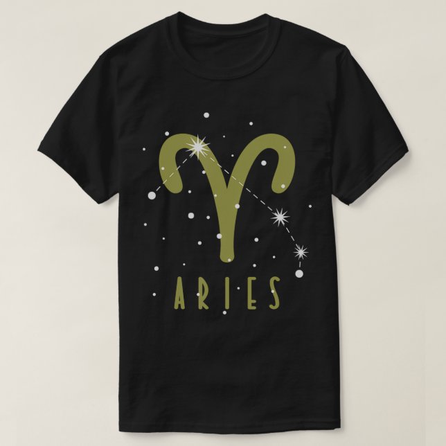 Camiseta Sinal de Estrela - Aries (Frente do Design)