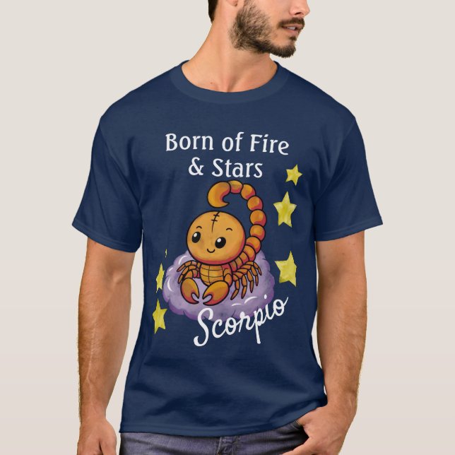 Camiseta Sinal de estrela Scorpio estrela zodioca (Frente)