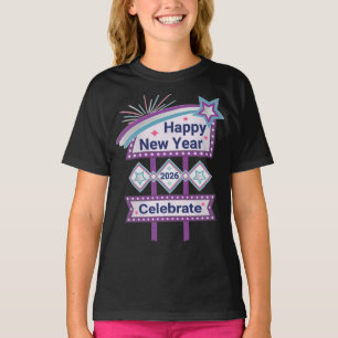 Camiseta Sinal de Feliz ano novo Retroativo - Comemorar a M