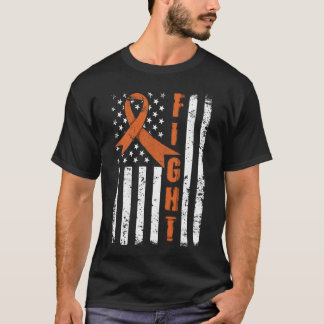 Camiseta Sinal de fita laranja - Leucemia - Consciência_ful
