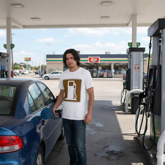 Camiseta Sinal de Gasolina Roda Mens T-Shirt (Criador carregado)