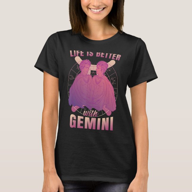 Camiseta Sinal de gemini zodiac (Frente)