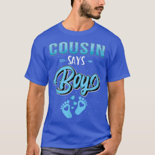 Camiseta Sinal de gênero Primo diz Garoto bebê corresponden