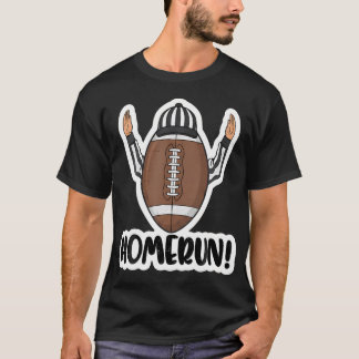 Camiseta Sinal de Homerun de Futebol Americano Árbitro Joga