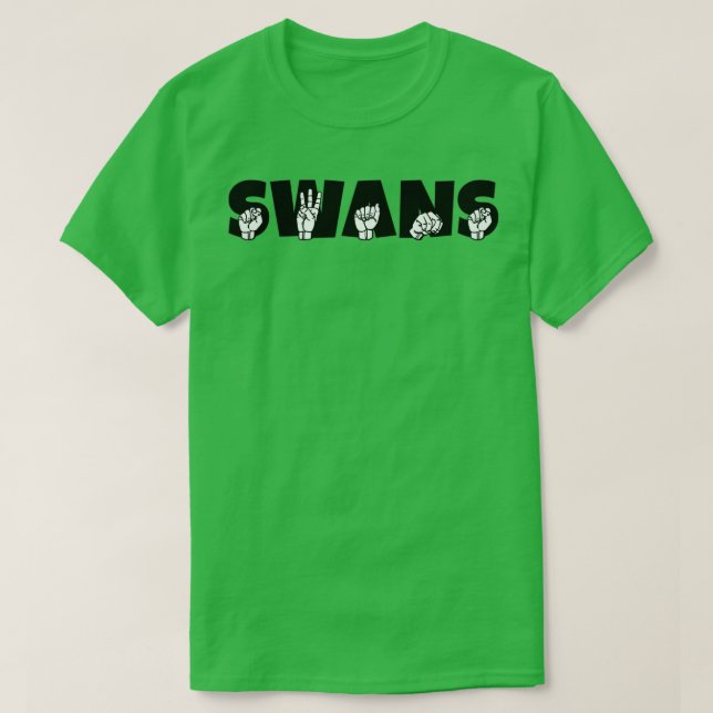 Camiseta Sinal de idioma SWANS ASL Design 1 (Frente do Design)