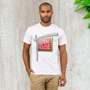 Camiseta Sinal de Imobiliário de Casa Aberta Mens T-Shirt
