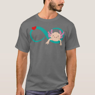 Camiseta Sinal de Infinidade da Salamandra Mexicana Axolotl