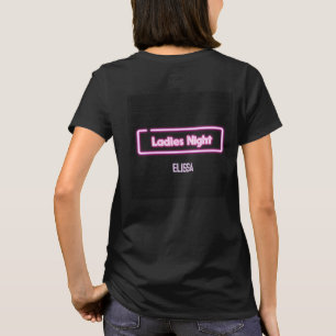 Camiseta Sinal de LED Noite Neon para Senhoras Personalizad