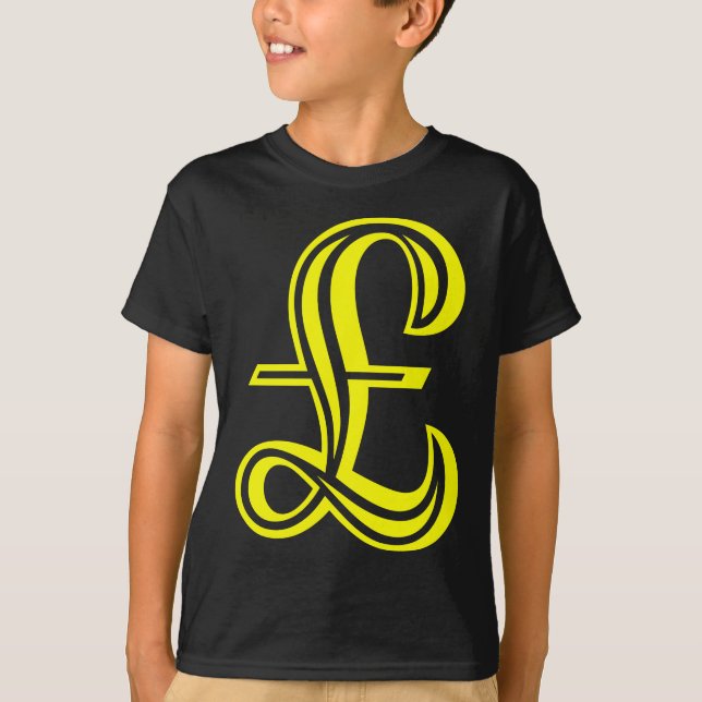 Camiseta Sinal de libra - Amarelo (Frente)