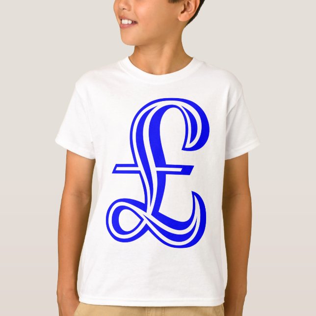 Camiseta Sinal de libra - Azul (Frente)
