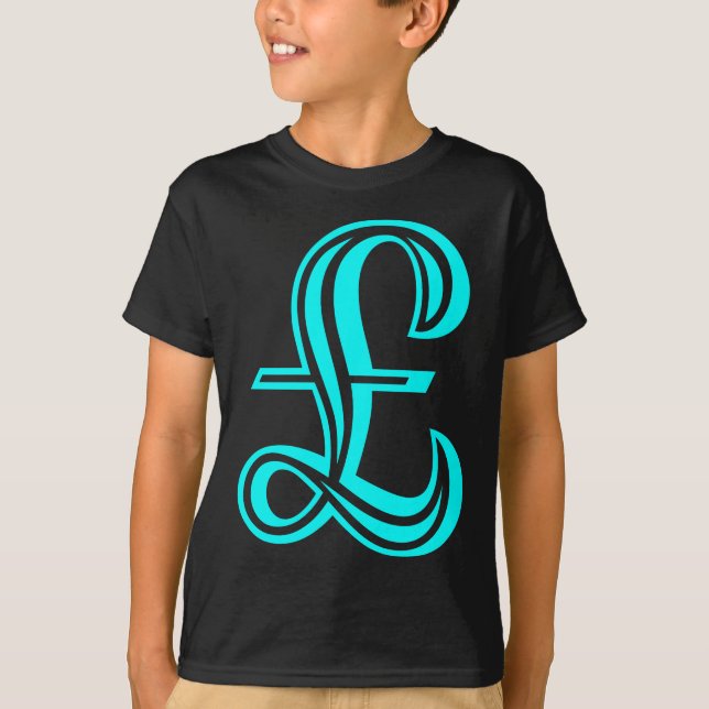 Camiseta Sinal de Libra - Ciano (Frente)