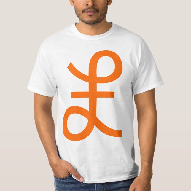 Camiseta Sinal de libra - Laranja (Frente)