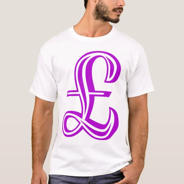 Camiseta Sinal de libra - Roxo (Frente)