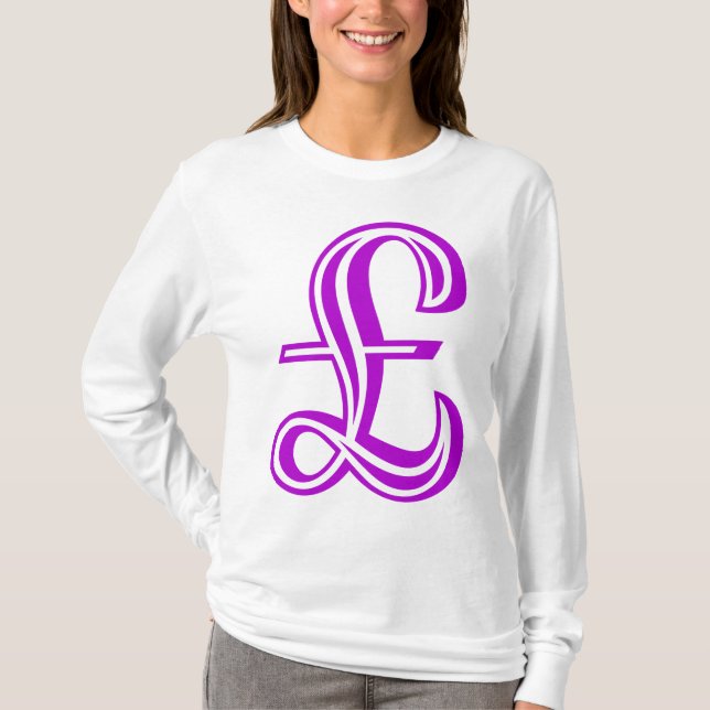 Camiseta Sinal de libra - Roxo (Frente)