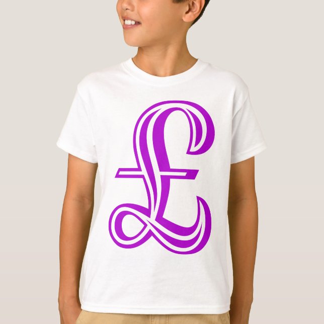 Camiseta Sinal de libra - Roxo (Frente)
