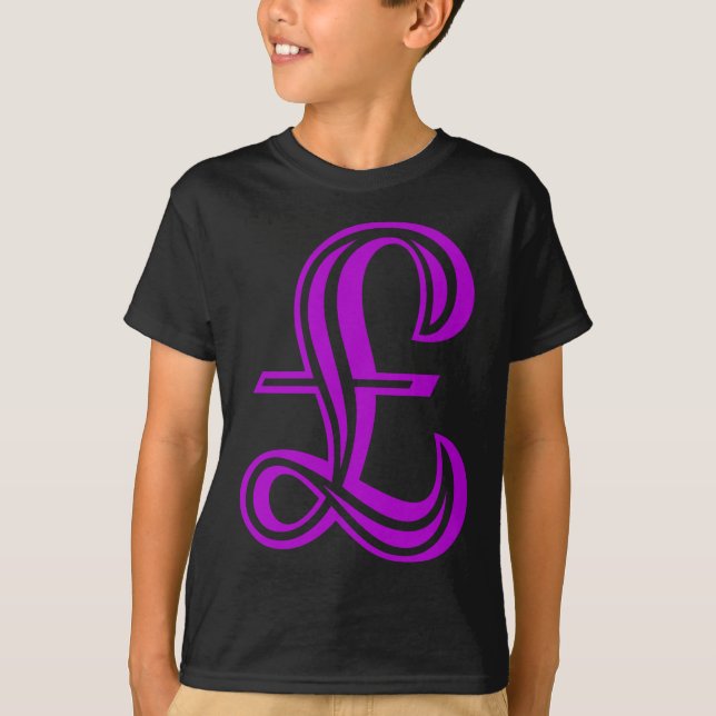 Camiseta Sinal de libra - Roxo (Frente)